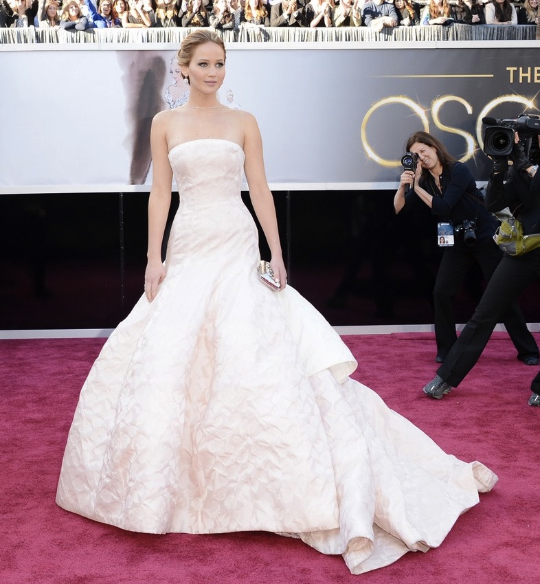 Jennifer Lawrence in Christian Dior Spring Couture 2013 Source: MarkDSikes.com