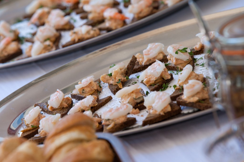 a tray of hors d'oeuvres
