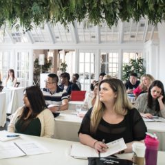 wedding students at tables in a WPIC class