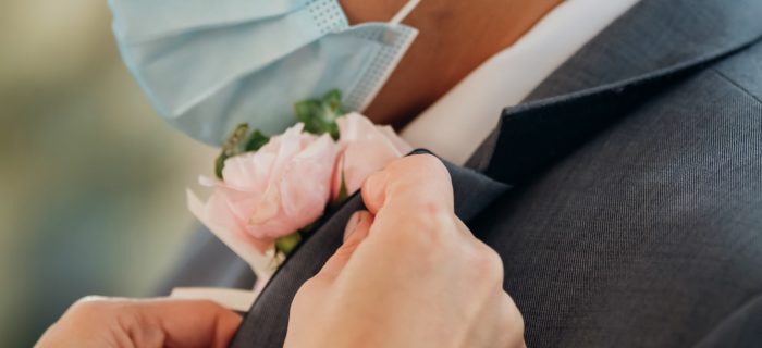 pinning on boutonniere