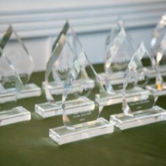 WPIC Wedding Professional Award trophies