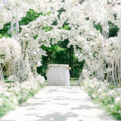 luxury outdoor wedding ceremony