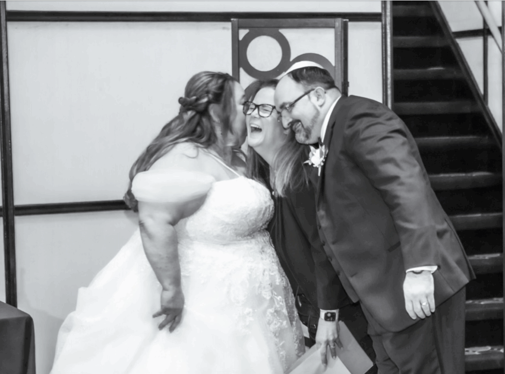 wedding planner Vicky Nicholas with her clients