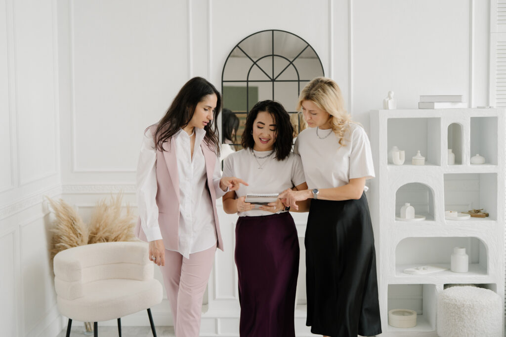 wedding planners working together