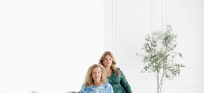 Tracey and Danielle, co-founders of WPIC on couch